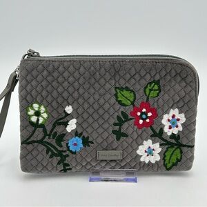 Vera Bradley Quilted Clutch with Floral Embroidery